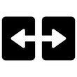 split icon, simple vector design