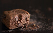 Chocolate scones on a black background