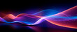 Abstract futuristic background with neon color moving speed curved lines and bokeh effect. Ultra-fast data transfer