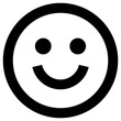 happy icon, simple vector design