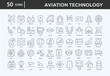 © yudi - Aviation Technology Icons Collection For Business, Marketing, Promotion In Your Project. Easy To Use, Transparent Background, Easy To Edit And Simple Vector Icons
