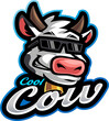 Cool cow head mascot