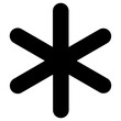 asterisk icon, simple vector design