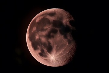 Wall Mural - Closeup to Lunar eclipse, moon lunar eclipse, moon eclipse, closeup