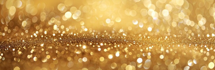 Canvas Print - golden glitter lights