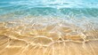 Sparkling golden sand under clear blue waters