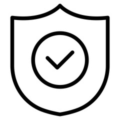 Sticker - shield with checkmark icon