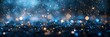 © inspiretta - Blue glitter background, sparkly blurred bokeh