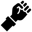 fist icon, simple vector design