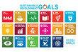 Goals for addressing poverty worldwide and realizing sustainable development. SDGs illustration vector