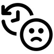 regret icon, simple vector design