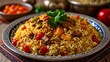  Deliciously seasoned rice with vibrant vegetables and herbs