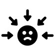 sad icon, simple vector design