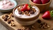 Deliciously healthy breakfast bowl with strawberries and granola