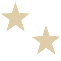 Sticker - gold star isolated on white background