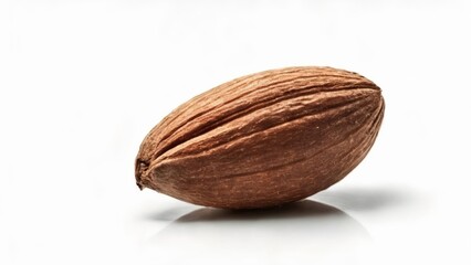 Wall Mural -  Nut of Wisdom  A single almond on a white background