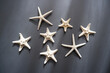 Simple Star fishes composition on dark background. Summer and ocean concept background. 