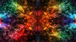 A kaleidoscope of contrasting colors explodes into a thermal heat map abstract masterpiece.