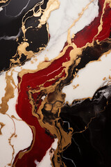 Wall Mural - Gold, white, black, and red marble background