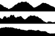 Silhouettes of mountains on a white background. Vector drawing for design.