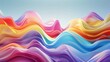 Abstract satisfying loop animation of colorful waves