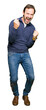 © Krakenimages.com - Middle age handsome man wearing a sweater very happy and excited doing winner gesture with arms raised, smiling and screaming for success. Celebration concept.