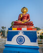 Gautam Buddha statue at Deekshabhoomi-a sacred monument of Navayana Buddhism located at Nagpur city in Maharashtra state of India.