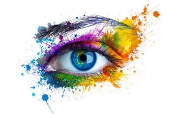 colorful eye isolated on white