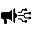 megaphone  icon, simple vector design