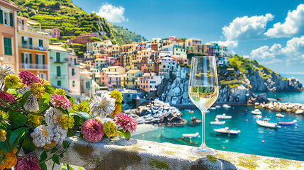 Wall Mural - Picturesque Italian Coastline, Vibrant and Historical Seaside Towns, Perfect for Scenic Explorations