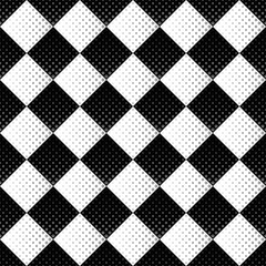 Poster - Seamless geometrical ring pattern background design - black and white abstract vector graphic from circles