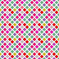 Poster - Colorful seamless square pattern background design - abstract repeating vector graphic