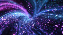 Animated Representation Of A Digital Aurora, Created By The Intersection Of Quantum Computing Paths And Fiber Optic Flows,