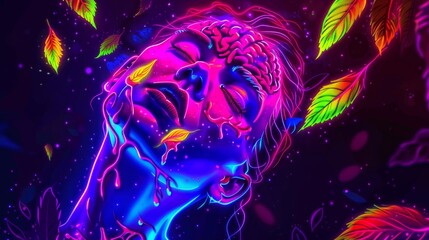 Fototapete - Alzheimer disease. The common type of dementia. A progressive disease beginning with mild memory loss and possibly leading to loss of the ability to carry on conversation and respond to environment