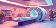 the interior of an MRI room with a large MRI scanner