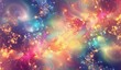 Vivid cosmic dreamscape with swirling colors and glittering stars