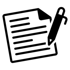 Poster - filling document form icon