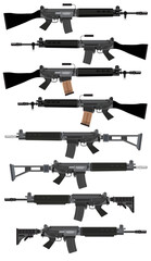 Wall Mural - Argentine and Peru Fals Battle Rifles - Ai Illustrator