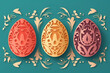 papercut style of easter festival,egg,ornament.