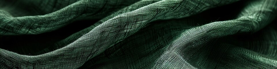 Abstract Texture A Close-up View of a Green Fabric with a Mesh-like Pattern Generative AI