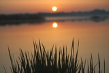Fototapeta Sawanna - sunrise over the river