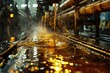 Industrial Water Jet Cutter in Action at a Steel Factory