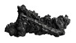 Jagged Piece of Volcanic Rock on White Background