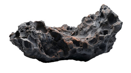 Volcanic Rock Against White Background