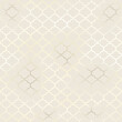 Traditional Islamic seamless pattern. Beige and white gold Turkish background. Mosque window gradient grid mosaic texture.