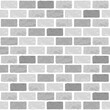 Realistic Vector grey brick wall seamless pattern. Flat white and gray wall texture. Simple grunge stone, textured brick background for print, paper, design, decor, photo background.