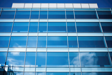 Sticker - Modern Corporate Building Glass Facade Against Blue Sky