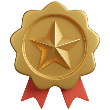 3d render of award bagde.