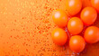 Orange balloons composition background - Celebration design banner