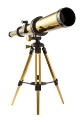 Wall Mural - Telescope Isolated on Transparent Background
